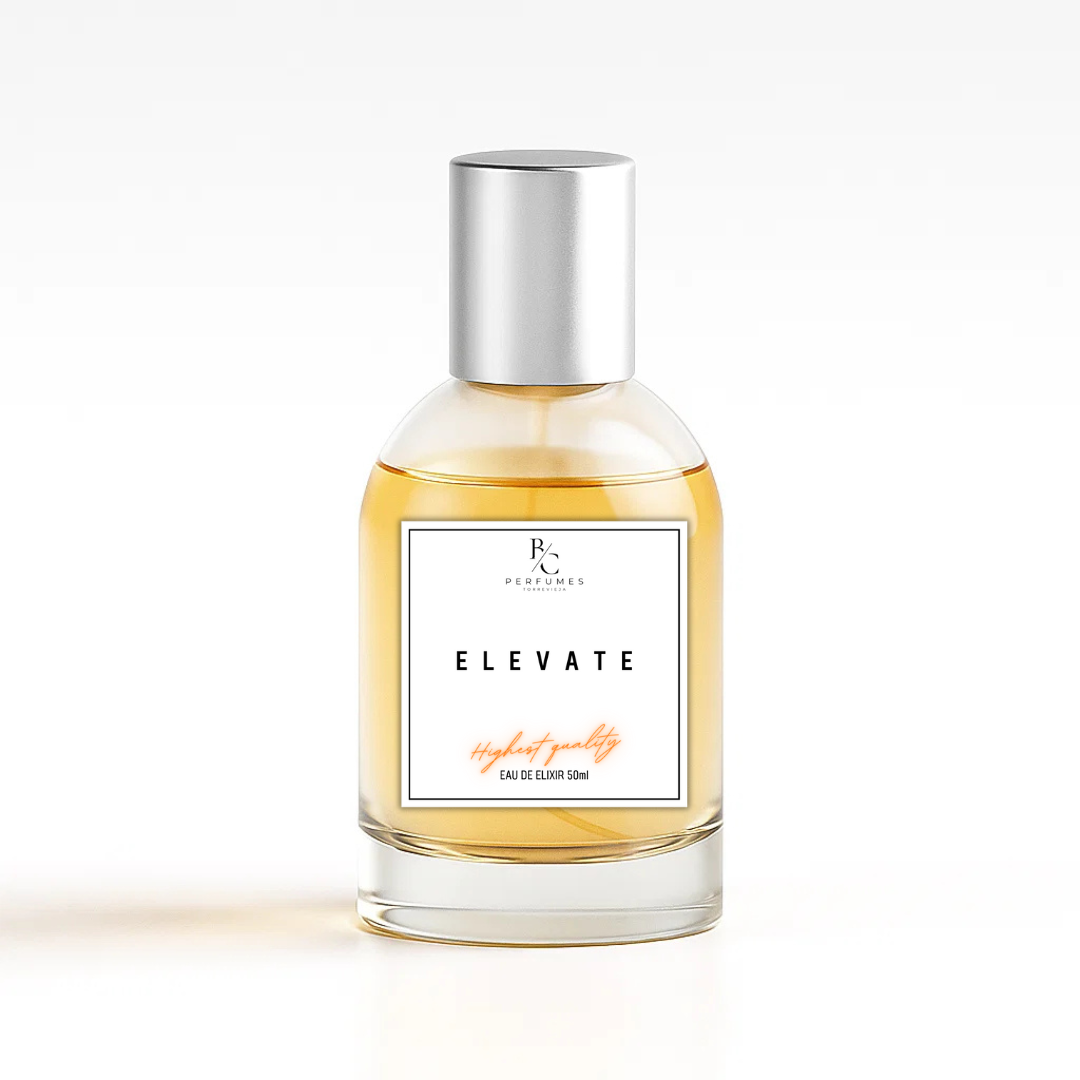 Botella de perfume Elevate de 50 ml, fragancia cálida y magnética para los que buscan superarse.